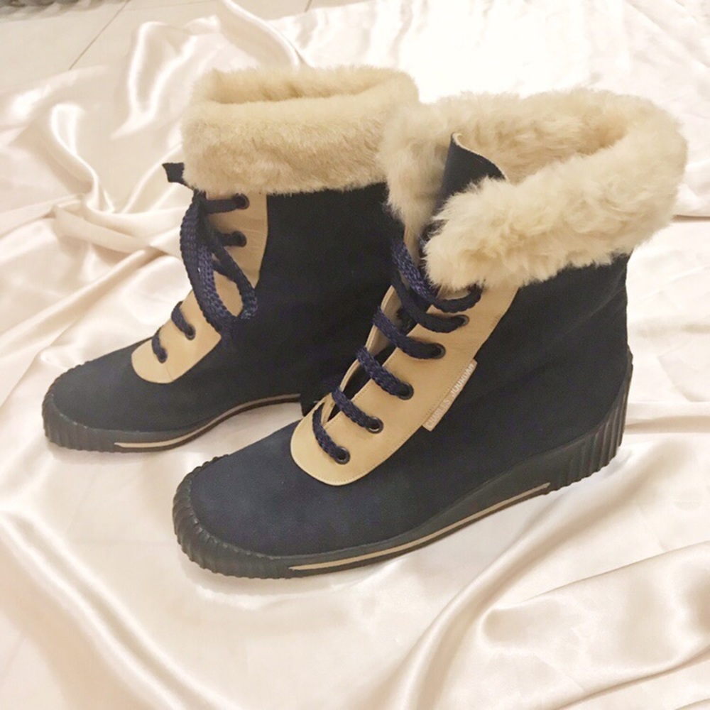 Vintage Charles Jourdan fur boots